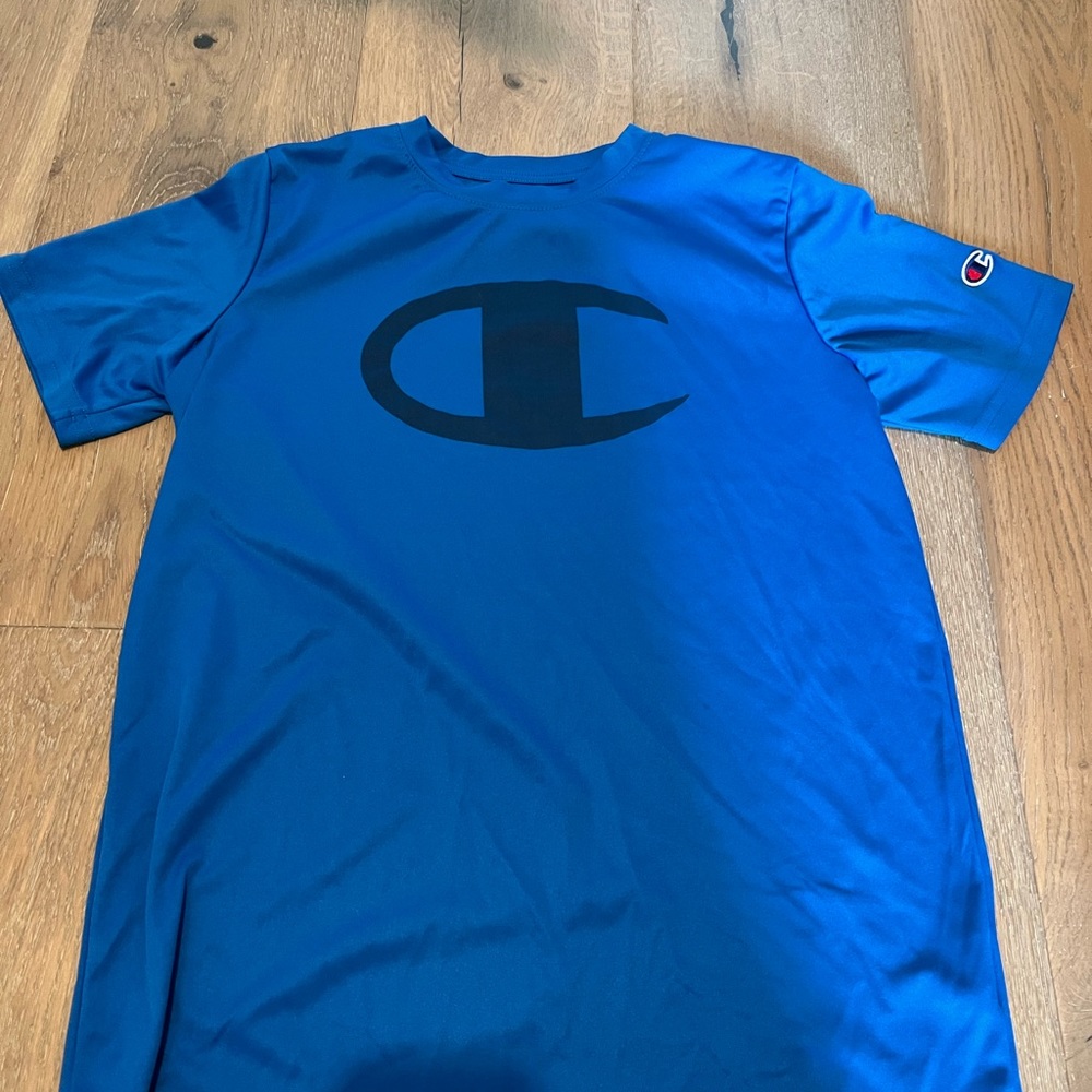 Champion youth boys dri fit shirt, blue, size xl